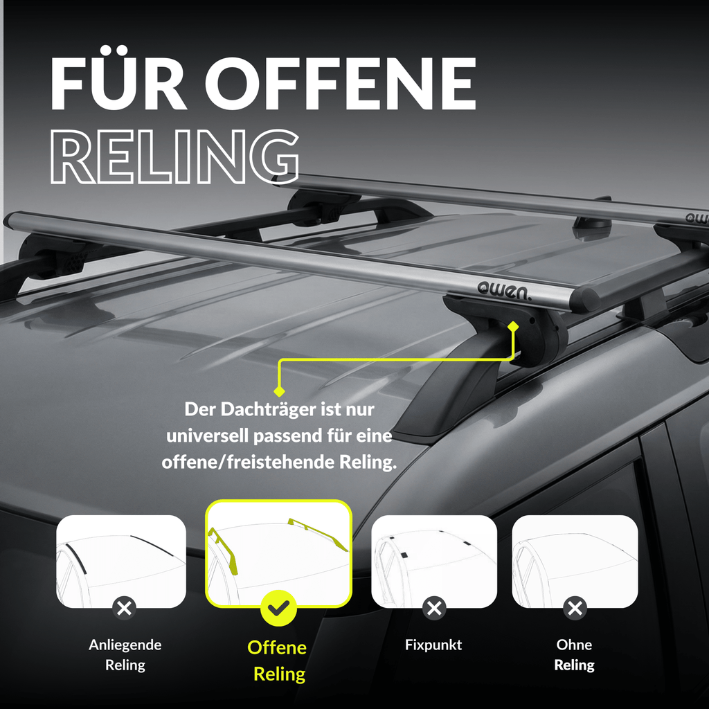 OWEN Dachträger 5.0 für offene Reling - OWEN